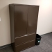 Brown 2 Door 2 Drawer Metal Storage Cabinet, Locking